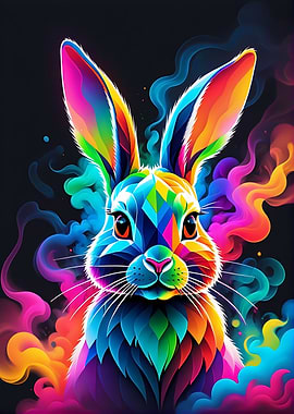 Geometric Color Rabbit