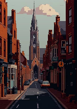 Nijmegen city Pixel Art