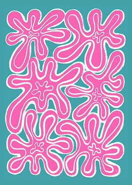 Abstract pink Flowers