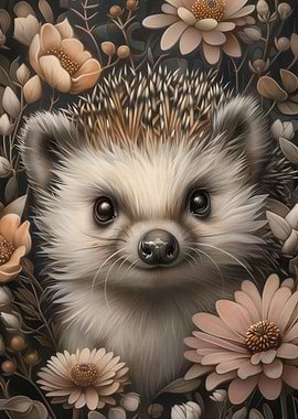 Cute Whimsical Hedgehog