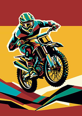 motocross wpap pop art