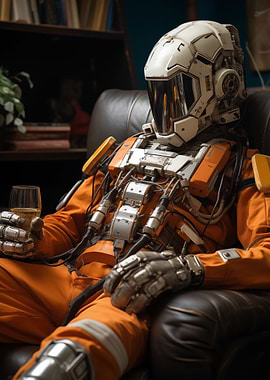 Astronaut Relax after Work