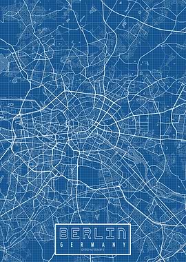 Berlin City Map Blueprint