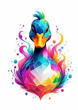 Geometric Color Duck