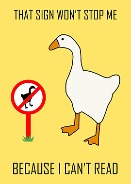 Funny Goose Gaming Sign