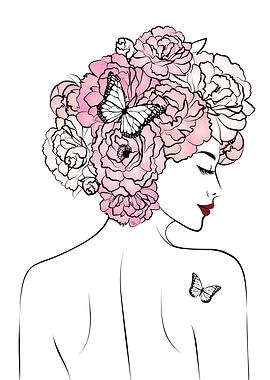 Flower Head Lady Three