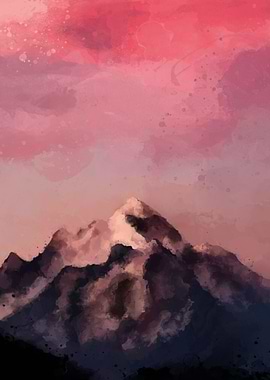 Mountains at sunset