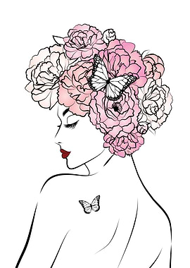 Flower Hat Woman Light One