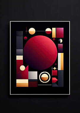 Burgundy Sphere Compositio