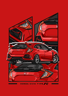 honda civic type r red