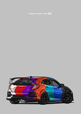 honda civic type r rainbow