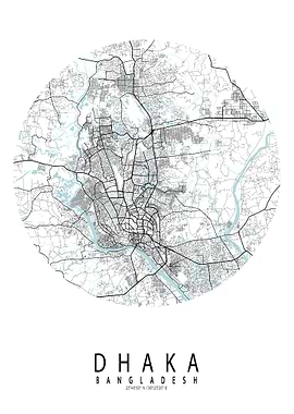 Dhaka City Map Circle
