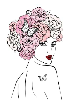 Flower Hat Woman Light Two