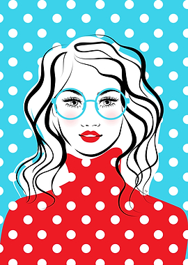 Polka Dot Girl Portrait