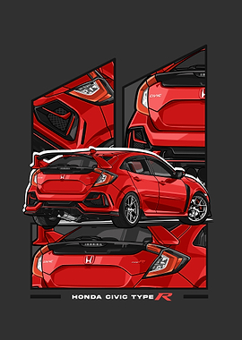 honda civic type r red