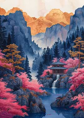 Pagoda Japan Landscape