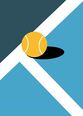 tennis ball on the line