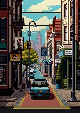 Enschede City Pixel Art