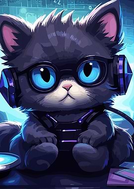 Cat Gamer Gaming