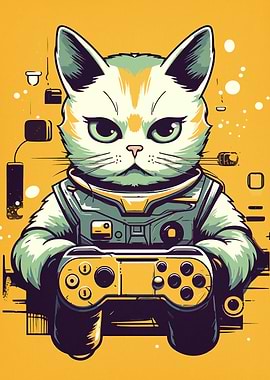Cat Gamer Gaming
