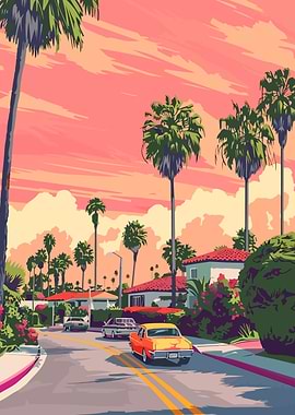 LA Evening Abstract Art