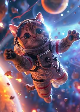 Astronaut Space Cat