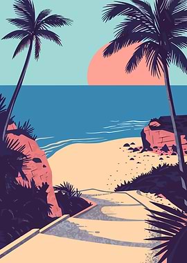 Tropical Beach Path