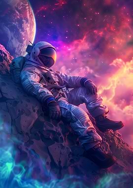 space astronaut chilling