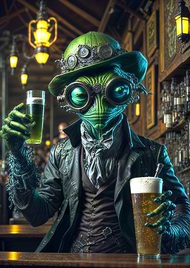 Cosmic Alien Beer Cheers