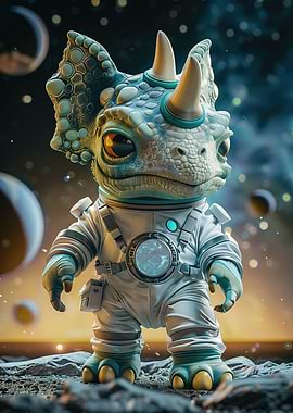 Adorable Space Triceratops