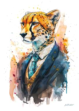 Cheetah Painting Portrait