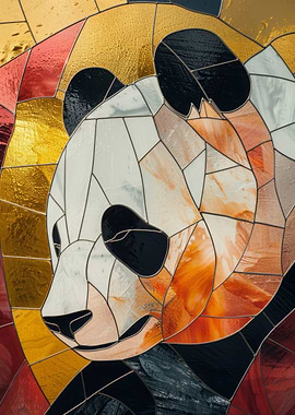 Panda Animal Gold Decor