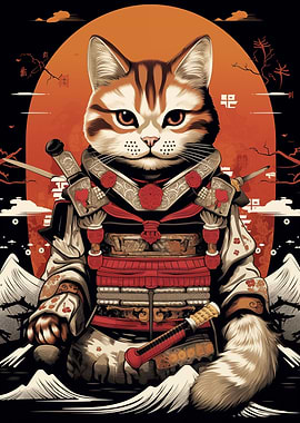 Japanese Cat Samurai