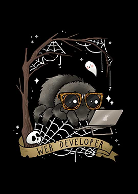 Web Developer Cute Spider
