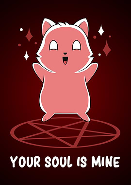 Evil Cat Satanic Pentagram