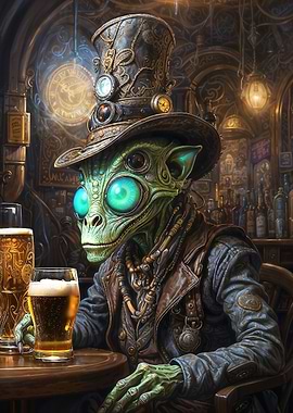 Steampunk Alien Craft Beer