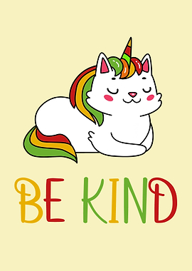 cat unicorn be kind