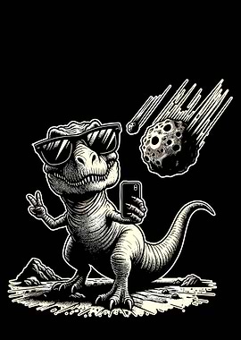 Funny Dinosaur TRex Selfie