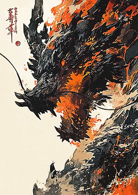 Black Dragon Abstract