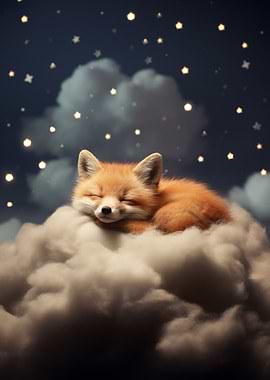 Sleeping Red Fox