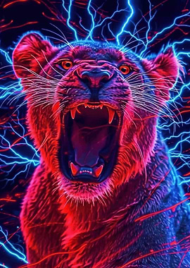 Lion Neon Animal