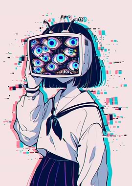 Weirdcore Gothic Anime