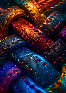 Rainbow Leather Straps