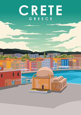 Crete Greece Travel Poster