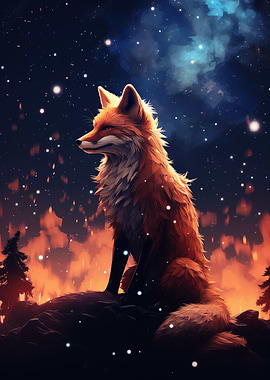Fox In Forest