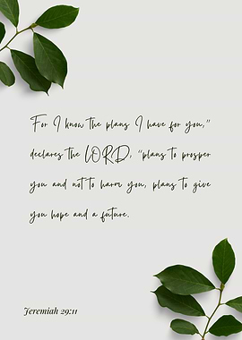 Jeremiah 29 11
