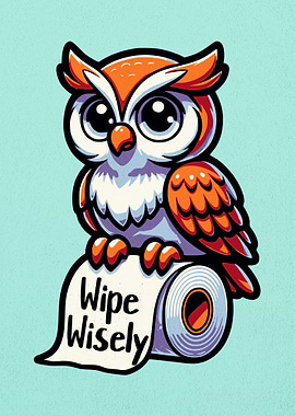 Funny Bathroom Wipe Wisely