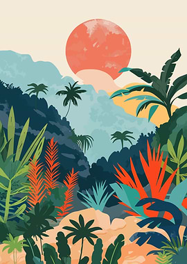 Minimalist Sunset Nature