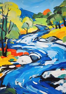 Abstract Painting River
