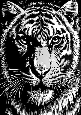 Face of a Tiger Animal